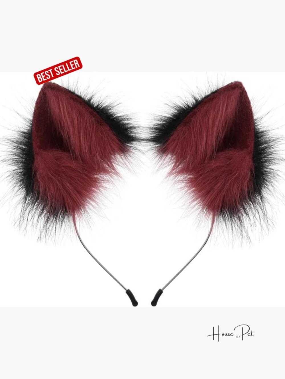 Handmade Faux Fur Animal Cat Ears Headband Furry Fox Wolf Hairhoop